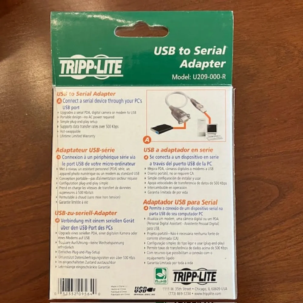 Tripp-Lite USB to Serial Adapter (U209-000-R, 17”) - Lot of 5